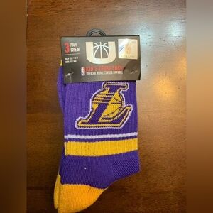 NBA Purple and Gold Kids Crew Socks